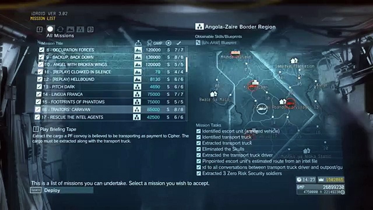 Metal Gear Solid V  The Phantom Pain - Mission 16   Perfect Stealth   All Tasks 【 Traitors Caravan 】
