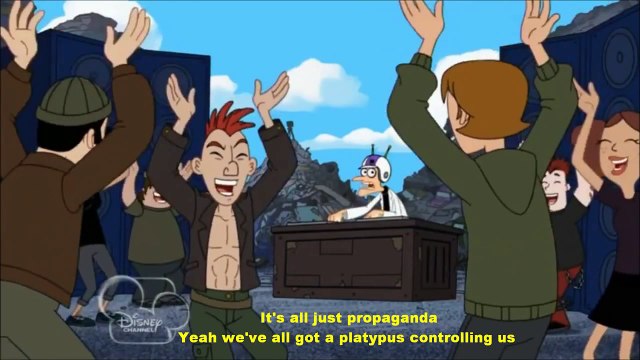 Phineas and Ferb Musical Cliptastical Countdown II - Theres A Platypus Controlling Me Lyr