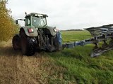 Giant Fendt Vario 936 ploughing with reversible eight furrow plow