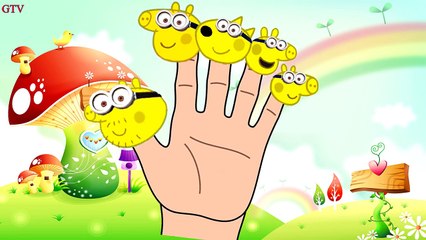 Peppa Pig Minions Finger Family - Nursery Rhymes Lyrics