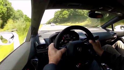 Lamborghini Top Speed 2015 330km h New Huracan on street Sounds ★★★★★(1)