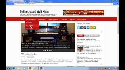 Blogger Template Customization in Urdu_Hindi Part 4 of 11