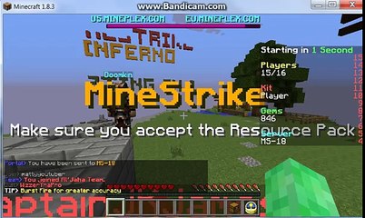 Minecraft minestrike on the mineplex server