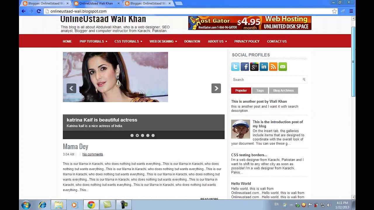 Blogger template customization in Urdu_Hindi part 7 of 11 - YouTube