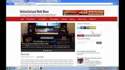 Blogger template customization in Urdu_Hindi part 8 of 11