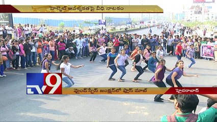 Flash Mob at Mindspace junction in Hyderabad