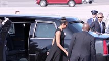 Barack Obama And Michelle Obama Departing In Air Force One