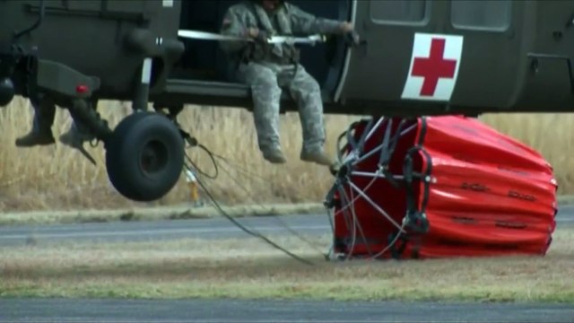 Black Hawk helicopters aid crews fighting Kansas wildfire
