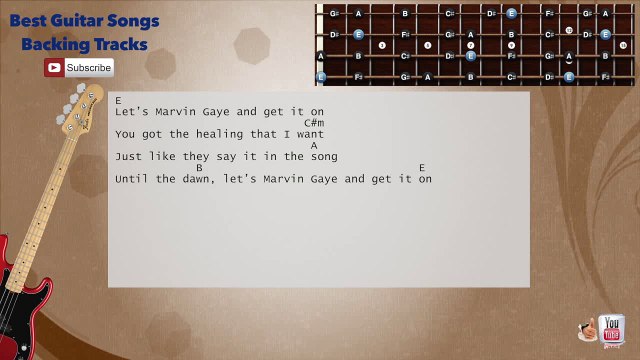 Marvin Gaye - Charlie Puth ft Meghan Trainor Bass Backing Track with scale, chords and lyrics