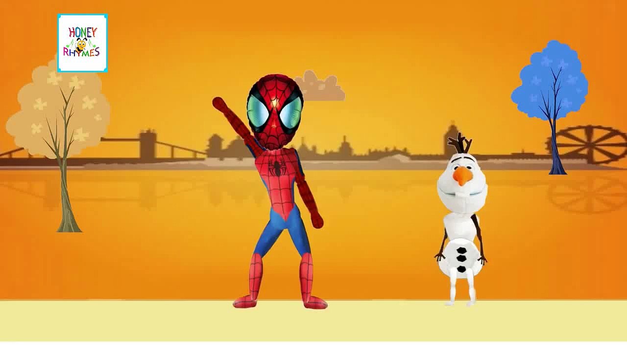 Spiderman London Bridge Nursery Rhyme | Olaf Ca...
