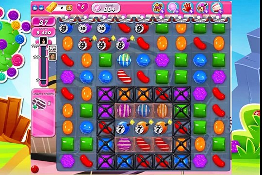 Candy Crush Saga level 384 ★★★ star no booster completed