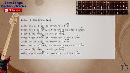 Reality - Lost Frequencies Bass Backing Track with scale, chords and lyrics