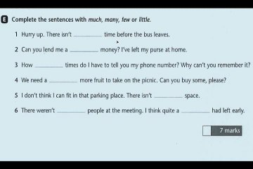 many much few little للسادس اعدادي