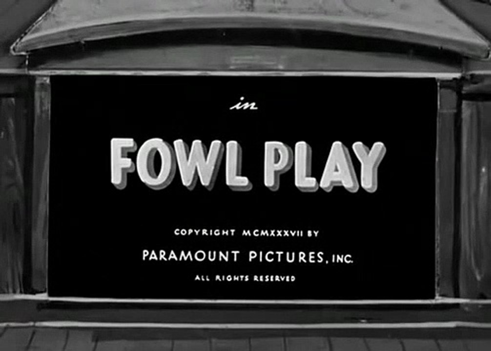 Popeye the Sailor -- Fowl Play # 5December 17, 193 Popeye Cartoon