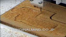 [mini-CNC HAKU] 木材（ケヤキ）切削例