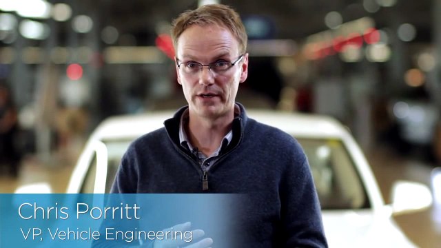 Электромобиль TESLA зимой Электромобиль