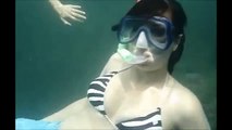 ★(10)woman snorkeling underwater mermaid