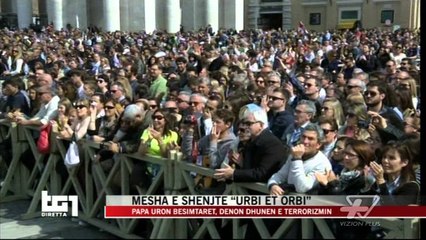 Mesha e shenjtë “urbi et orbi” - News, Lajme - Vizion Plus