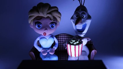 Elsa frozen ghost prank Play doh stop motion Funny movie Spiderman Superheroes Olaf