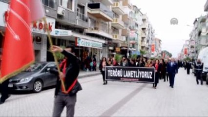 Turgutlu'da "Teröre Lanet" Yürüyüşü
