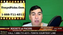 Indiana Pacers vs. Houston Rockets Free Pick Prediction NBA Pro Basketball Odds Preview 3-27-2016