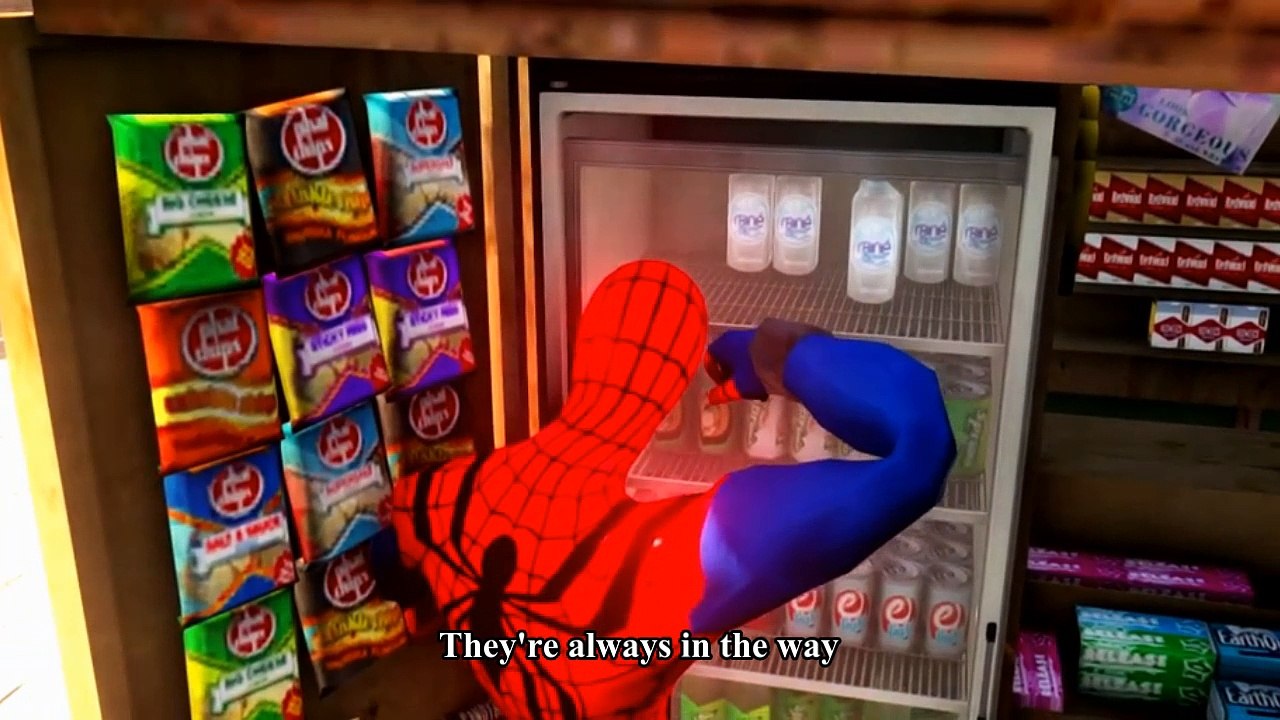 Spiderman Songs Lyrics ♫ Grandpa's whiskers♫ Spider-Man with his NEW PINK