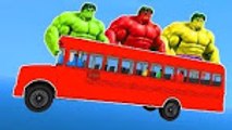 HULK COLORS EPIC FLY PARTY & Flying School Bus + Cars COLORS & Nursery Rhymes Children Songs