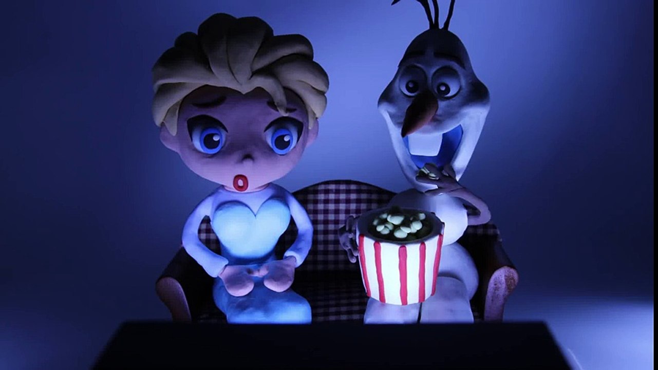 Elsa frozen ghost prank Play doh stop motion Funny movie Spiderman Superheroes Olaf