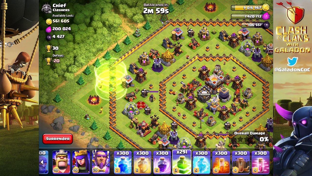 Clash of Clans | 300 BOWLERS ile saldırı yapmak!