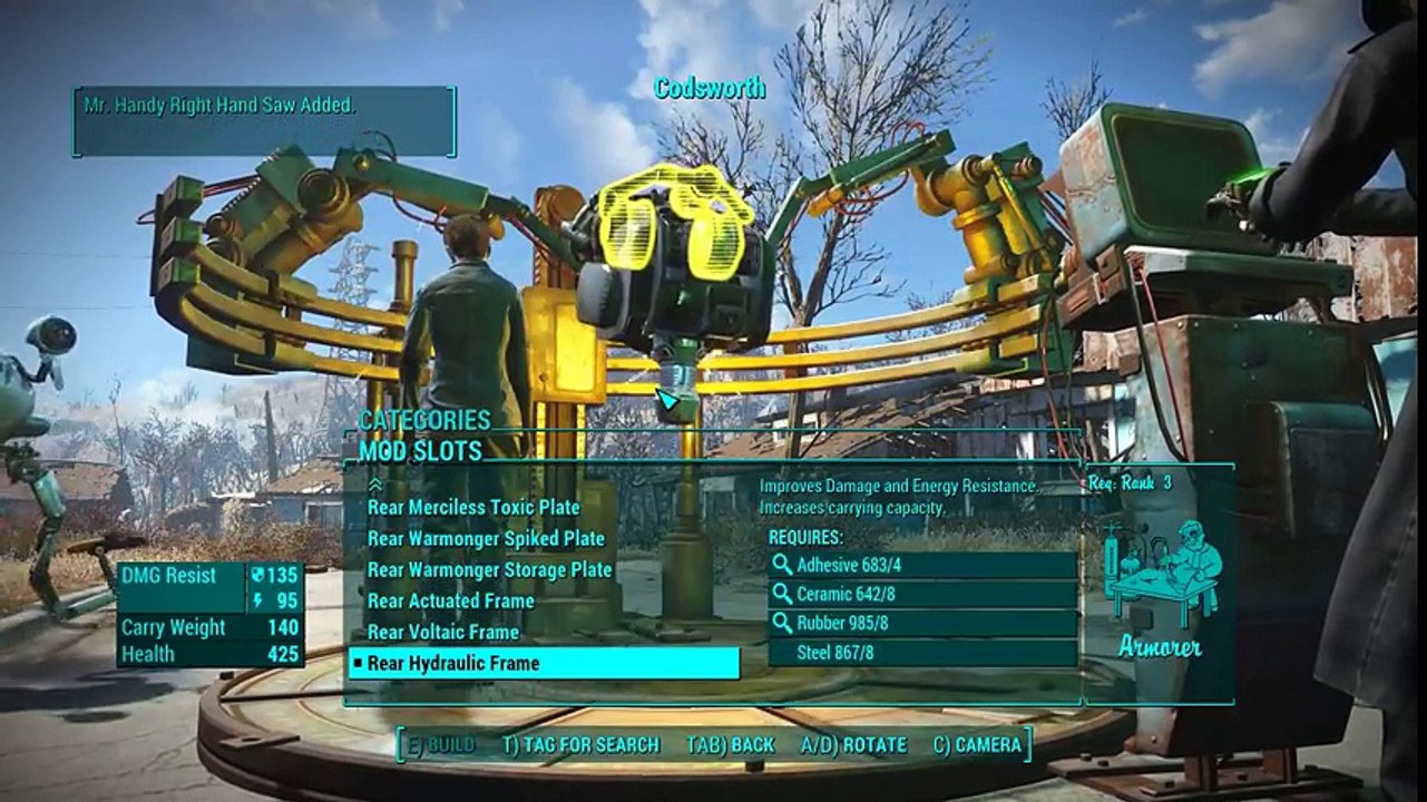 Fallout 4 Automatron - Upgrade Codsworth and Curie To Maxed Sentry Bots (Upgrading Companions)