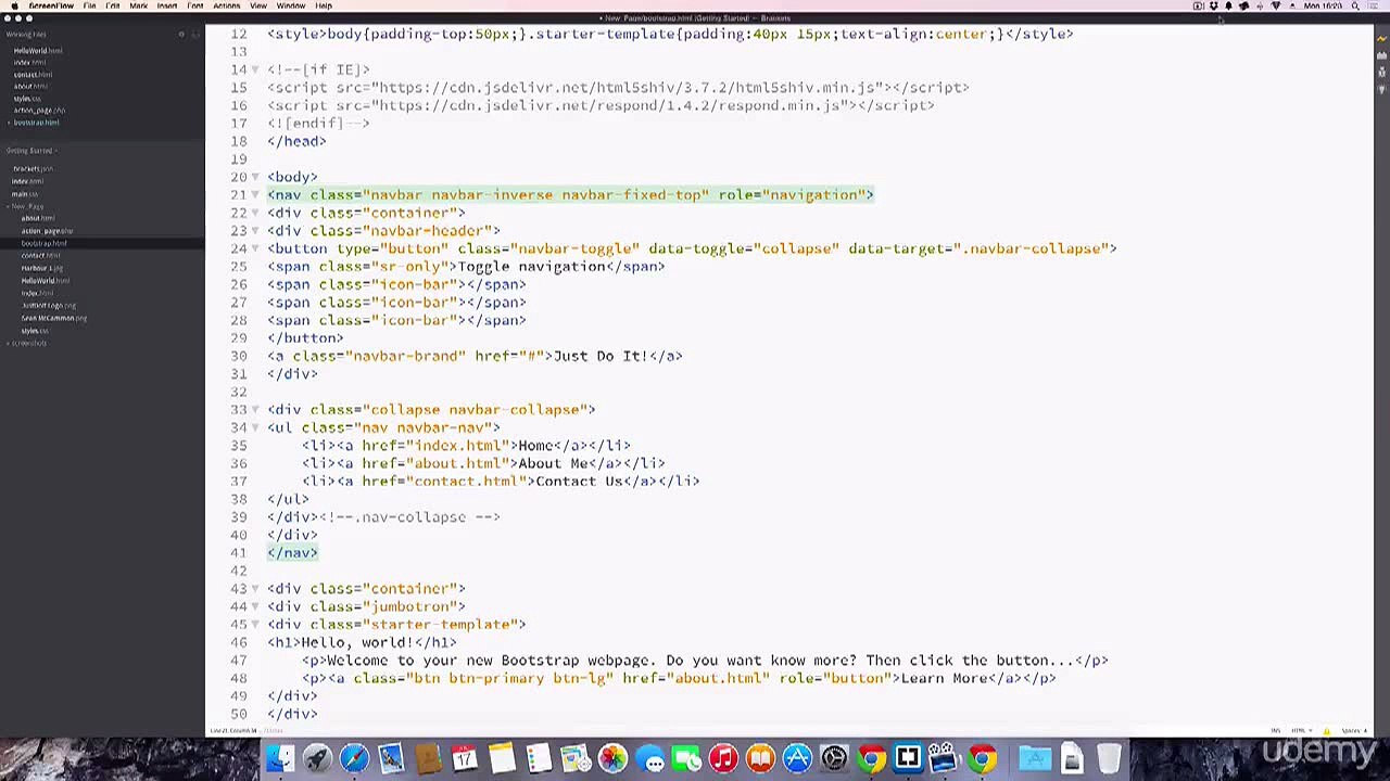 Continue with NavBar Changes->HTML,CSS
