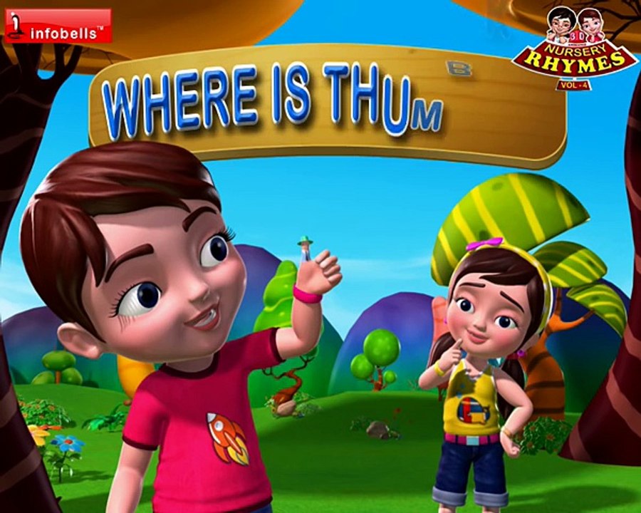 Where is Thumbkin  Nursery Rhyme 3D Animated