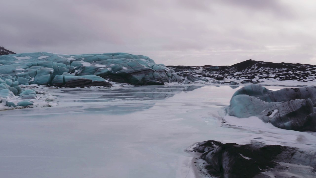 Svínafellsjökull im Winter
