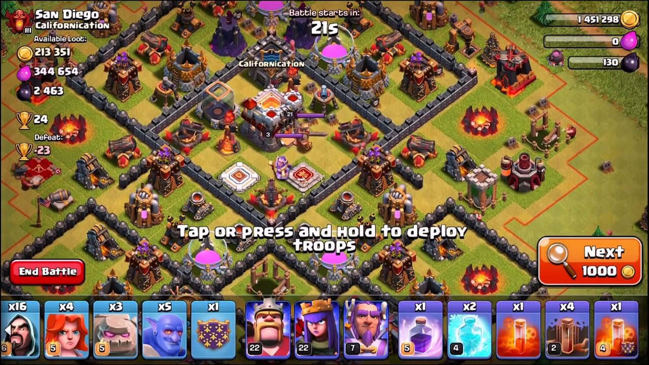 Clash Of Clans | The Bowler (Atıcı) ile Belediye Binasına Saldırmak