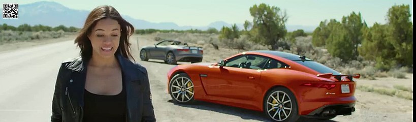 Atriz da franquia 'Velozes e Furiosos' chega a 323 km/h a bordo de um Jaguar F-Type SVR