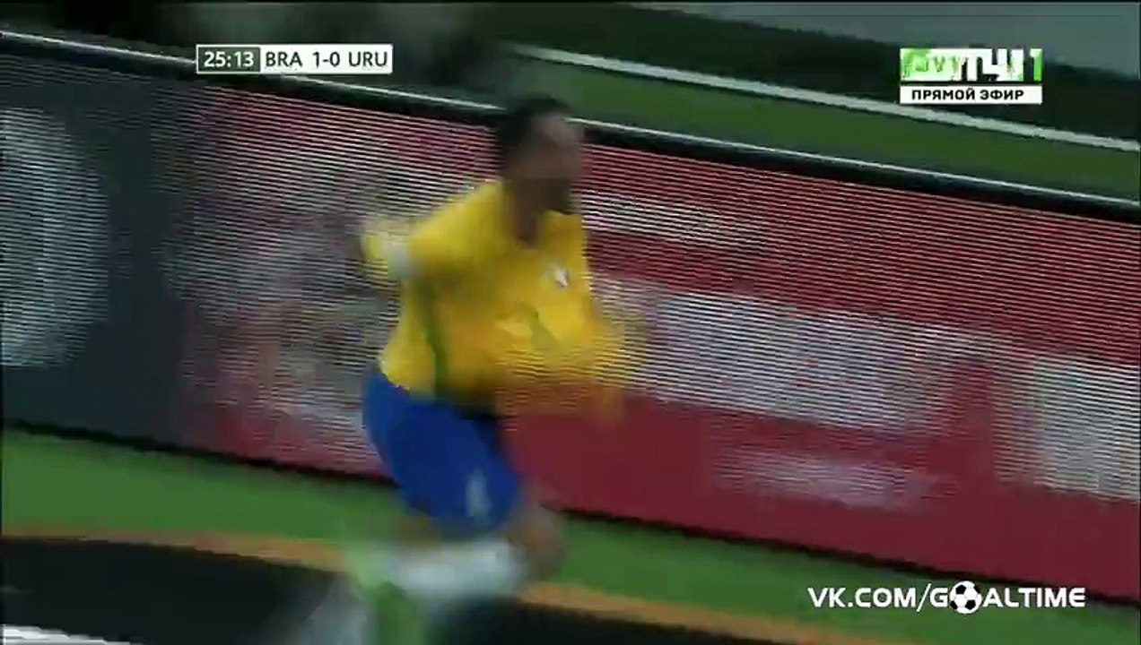 25' Augusto R. GOAL - Brazil 2 - 0 Uruguay 26.03.2016