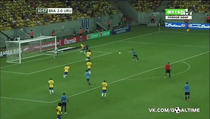 Edinson Cavani GOAL - Brazil 2 - 1 Uruguay 26.03.2016