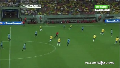 Скачать видео: Luis Suarez GOAL - Brazil 2-2 Uruguay 26.03.2016