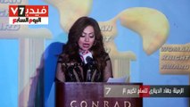 الزميلة جهاد الدينارى تتسلم تكريم الإعلامية شريهان أبوالحسن بمهرجان الفارسات