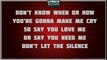 The Silence - Alexandra Burke tribute - Lyrics