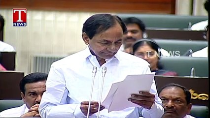 CM KCR Full Speech In Assembly  Telangana Assembly 2016  T News 18
