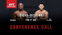 UFC Fight Night: Silva vs. Bisping Media Conference Call (Full Audio)