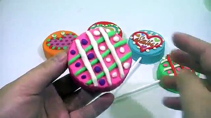 kinder play doh surprise eggs 2016 new game with peppa pig español, daddy pig and lego