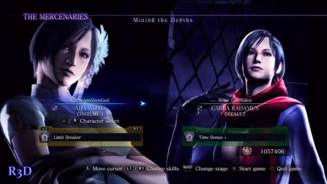 Resident Evil 6 The Mercenaries Ada Wong Match #8 - Ada & Carla {Mining the Depths Map}