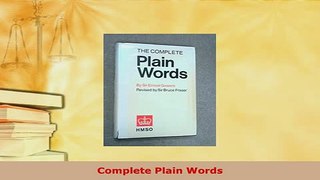 PDF  Complete Plain Words PDF Full Ebook