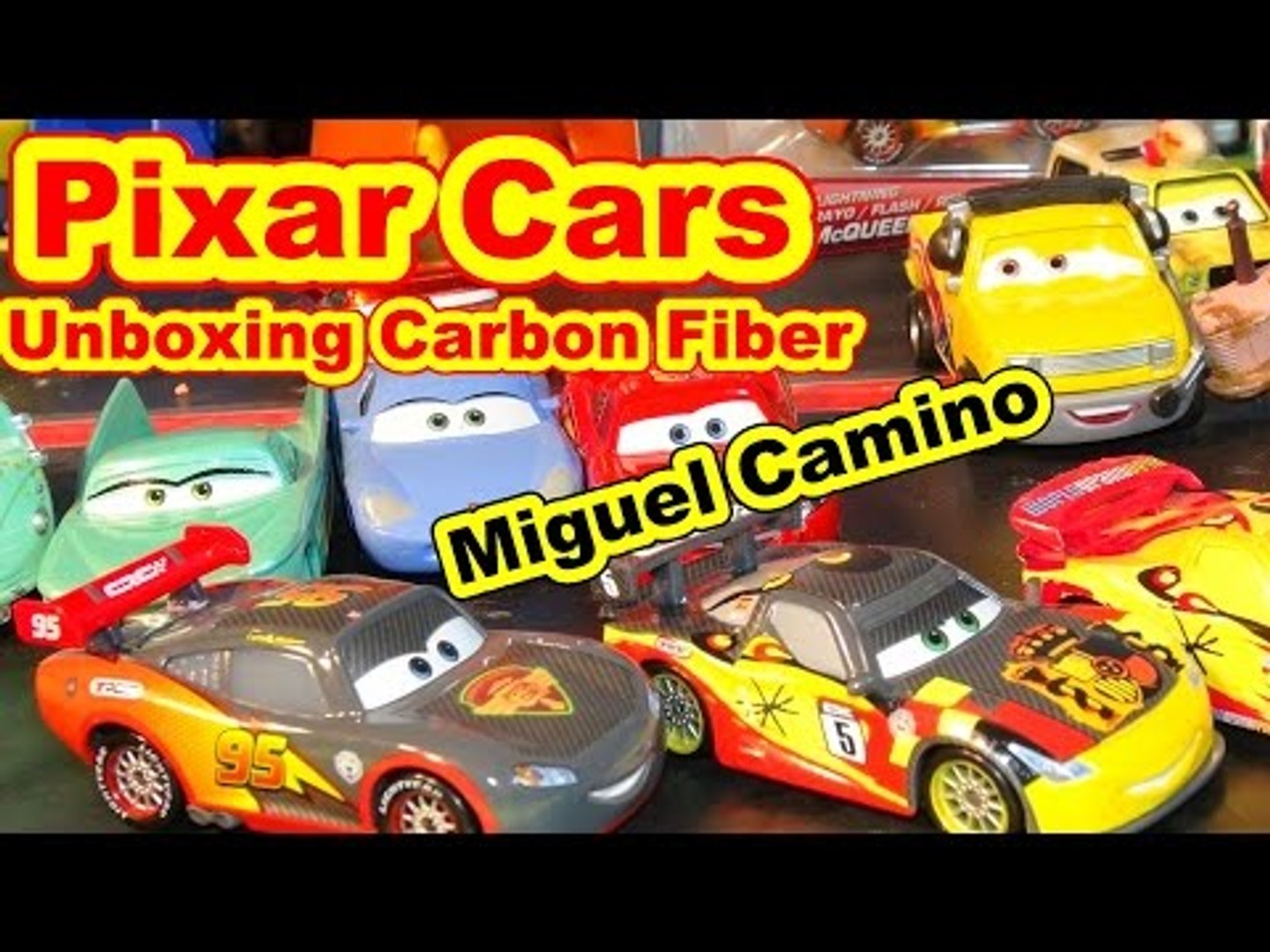 Pixar Cars Unboxing Carbon Fiber Miguel Camino with Lightning McQueen from  Cars and Cars2 - video Dailymotion