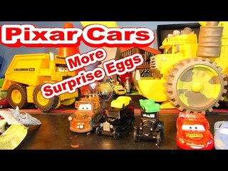 Pixar Cars Lizzie's Honeymoon with Thomas the Train and Kinder Egg Surprise Eggs Unboxing