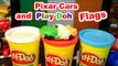 Pixar Cars Play Doh Flags with Race Cars Lightning McQueen Francesco Bernoulli and Raoul Caroule