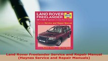 PDF  Land Rover Freelander Service and Repair Manual Haynes Service and Repair Manuals Read Online