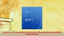 PDF  Dutch An Essential Grammar Routledge Essential Grammars Free Books